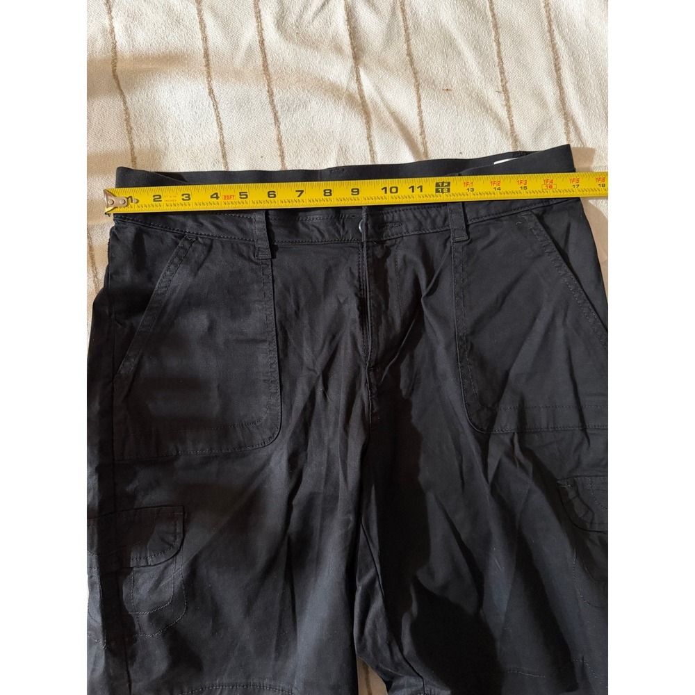 Lee Cargo Shorts Women's Size 12 Mid-Length Utility Pockets Black New with Tags - Picture 4 of 7